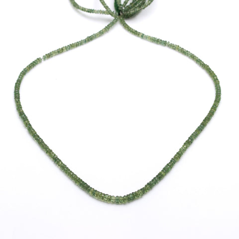 Apatite Green Rondelle Smooth Natural Beads 16 Inches