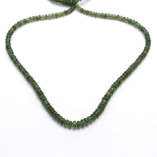 Apatite Green Rondelle Smooth Natural Beads 16 Inches