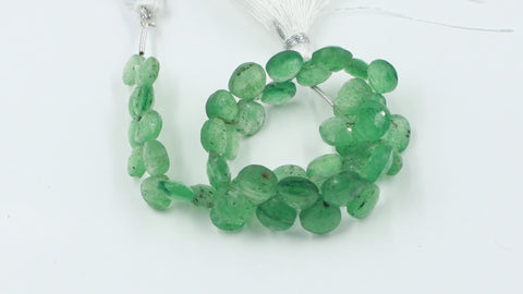 Strawberry Quartz Green Pear Faceted Natural Beads 8 Inches Strands