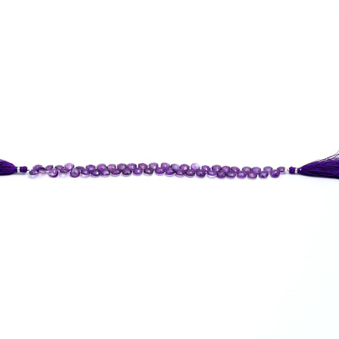 Amethyst Purple Pear Faceted Natural Beads 8 Inches Strands