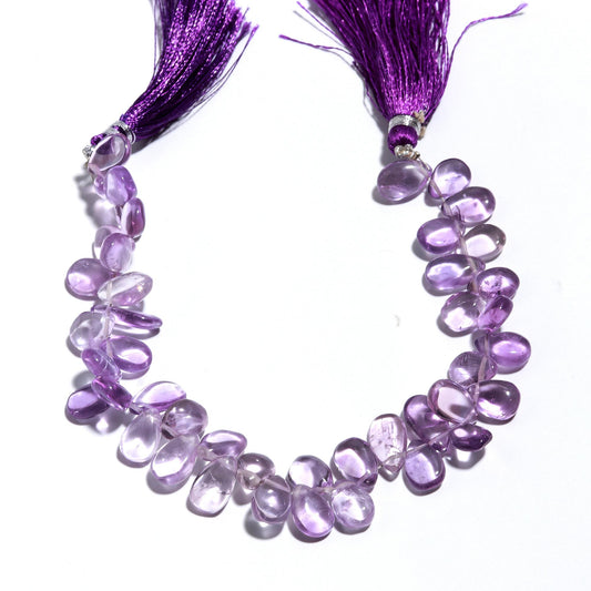 Amethyst Purple Pear Smooth Natural Beads 8 Inches Strands