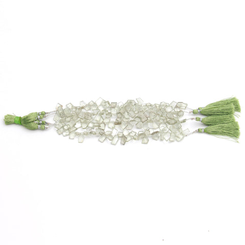 Green Amethyst Green Nugget Smooth Natural Beads 8 Inches strands