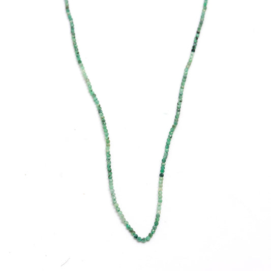 Emerald Shaded Green Round Faceted Natural Beads 12.5 inches strands