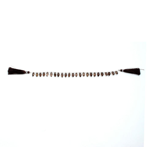 Smoky Quartz Brown Dew Drop Faceted Natural Beads