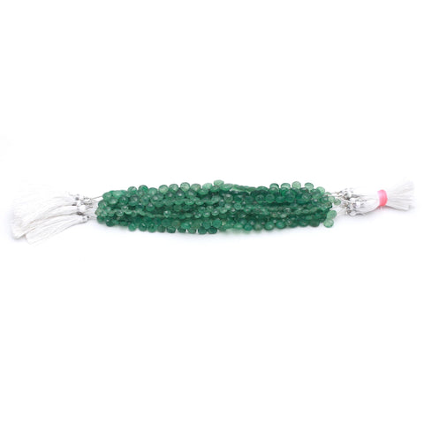 Strawberry Quartz Green Pear Faceted Natural Beads 8 Inches Strands