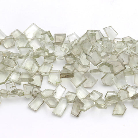 Green Amethyst Green Nugget Smooth Natural Beads 8 Inches strands