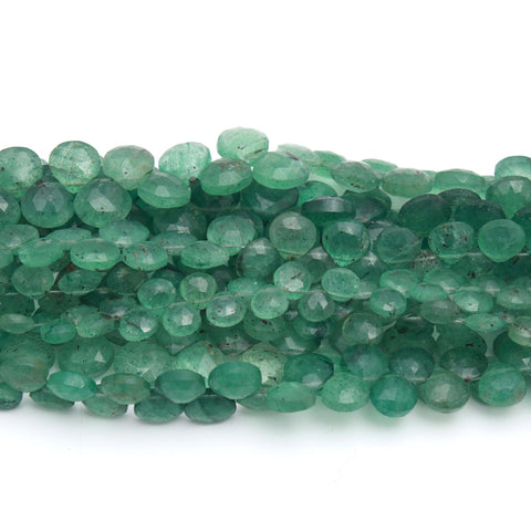 Strawberry Quartz Green Pear Faceted Natural Beads 8 Inches Strands