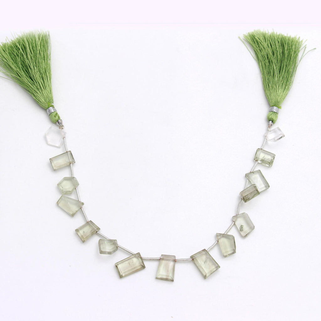 Green Amethyst Green Nugget Smooth Natural Beads 8 Inches strands