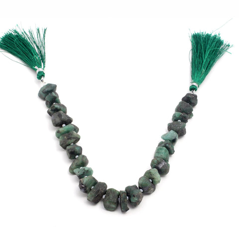 Emerald Green Raw Faceted Natural Beads