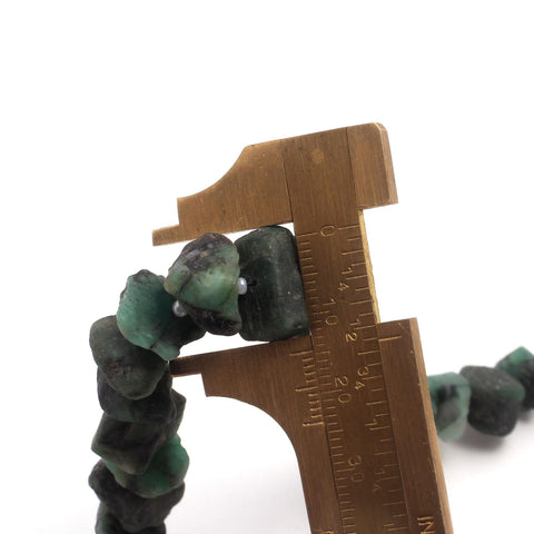 Emerald Green Raw Faceted Natural Beads