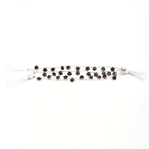 Smoky Quartz Brown Star Faceted Natural Beads