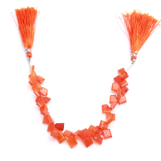 Carnelian Orange Nuggets Smooth Natural Beads 8 Inches Strands