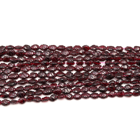 Garnet Red Faceted Natural Beads 15 Inches Strands