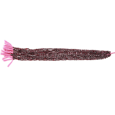 Garnet Red Faceted Natural Beads 15 Inches Strands