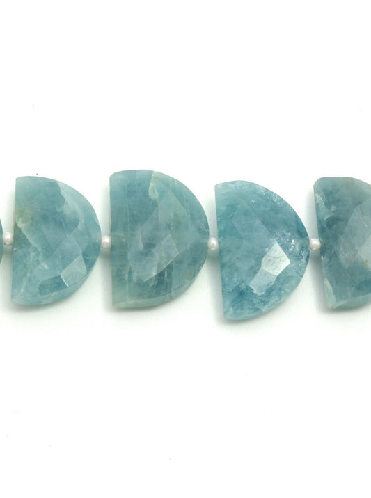 Amazonite Green D Shape Faceted Natural Beads