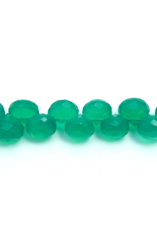 Green Onyx Green Onion Faceted Natural Beads