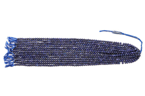 Lapis Lazuli Blue Round Smooth Natural Beads