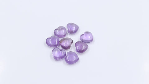 Amethyst Purple Heart Smooth Natural 10 MM Stone