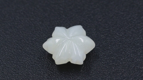 Moonstone White Petal Flower Carving Natural 11 Stone