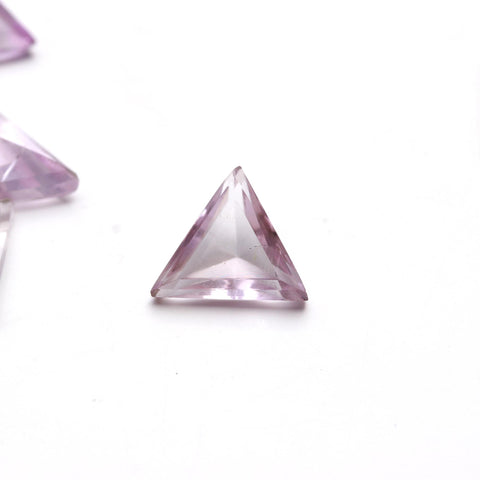 Ametrine Purple Triangle Carving Natural 10 MM Stone