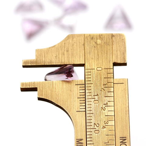 Ametrine Purple Triangle Carving Natural 10 MM Stone