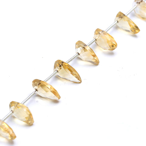 Citrine Yellow Claw Faceted Natural Beads 8 Inches Strands