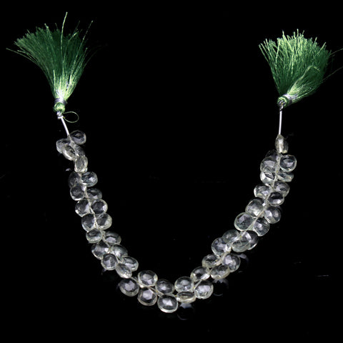 Amethyst Green Drop Faceted Natural Beads 8 Inches Strands