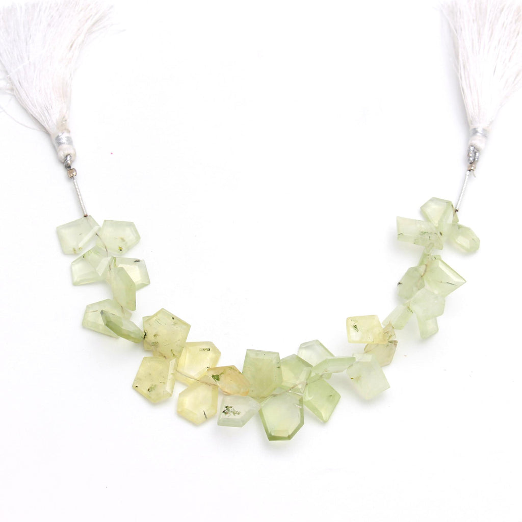 Prehnite Green Nuggets Smooth Natural Beads 8 Inches Strands