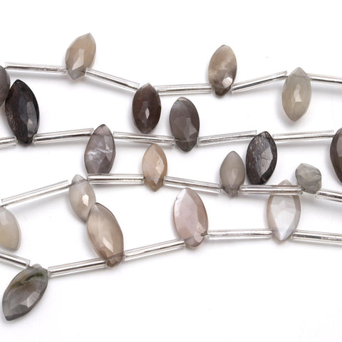 Smoky Quartz Brown Marquise Faceted Natural Beads 8 Inches Strands