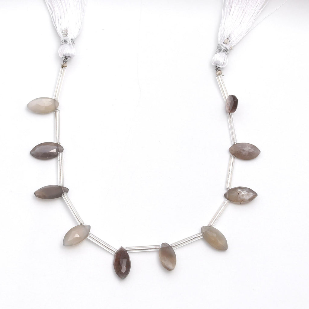 Smoky Quartz Brown Marquise Faceted Natural Beads 8 Inches Strands