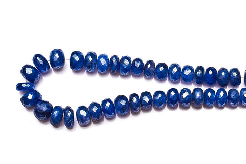 Kynite Blue Rondelle Faceted Natural Beads