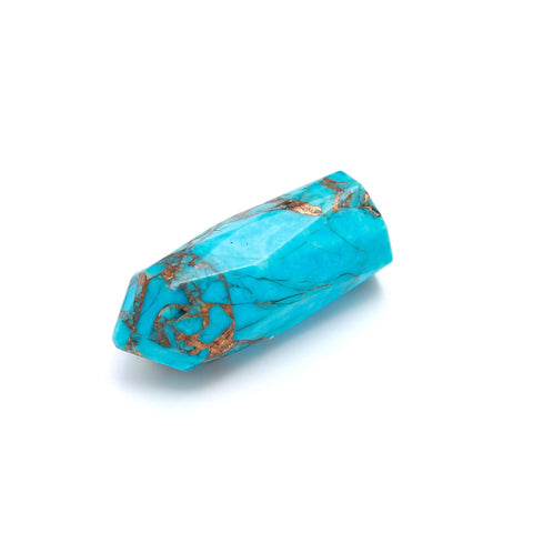 Turquoise Blue Pencil Faceted Natural 12 MM Stone