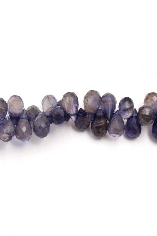 Iolite Purple Drop Faceted Natural Beads