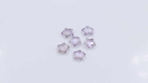 Ametrine Purple Star Carving Natural 9 MM Beads