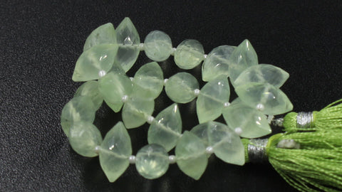 Green Amethyst Dew Drop Faceted Natural Beads