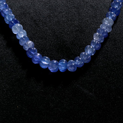 Fluorite Blue Watermelon Smooth Natural Beads Necklace 24 Inches Strands