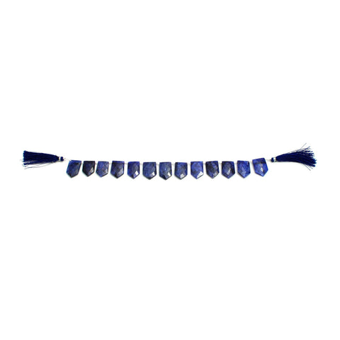 Blue Dyed Quartz Pentagon Faceted Natural Beads