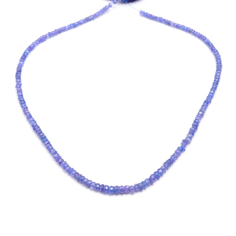 Tanzanite Purple Rondell Faceted Natural Beads 16 Inches Strands