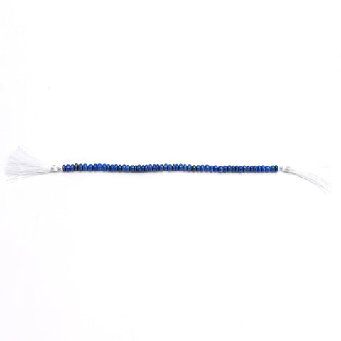 Lapis Lazuli Blue Rondell Smooth Natural Beads 8 inches Strands