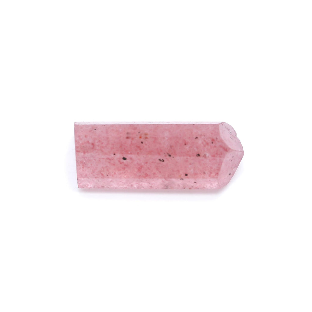 Pink Strawberry Quartz Pink Pencil Faceted Natural 15 MM Stone