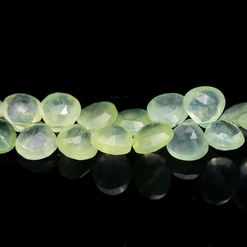 Prehnite Yellow Pear Faceted Natural Beads 8 inches strands