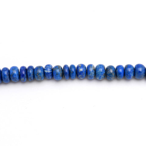 Lapis Lazuli Blue Rondell Smooth Natural Beads 8 inches Strands