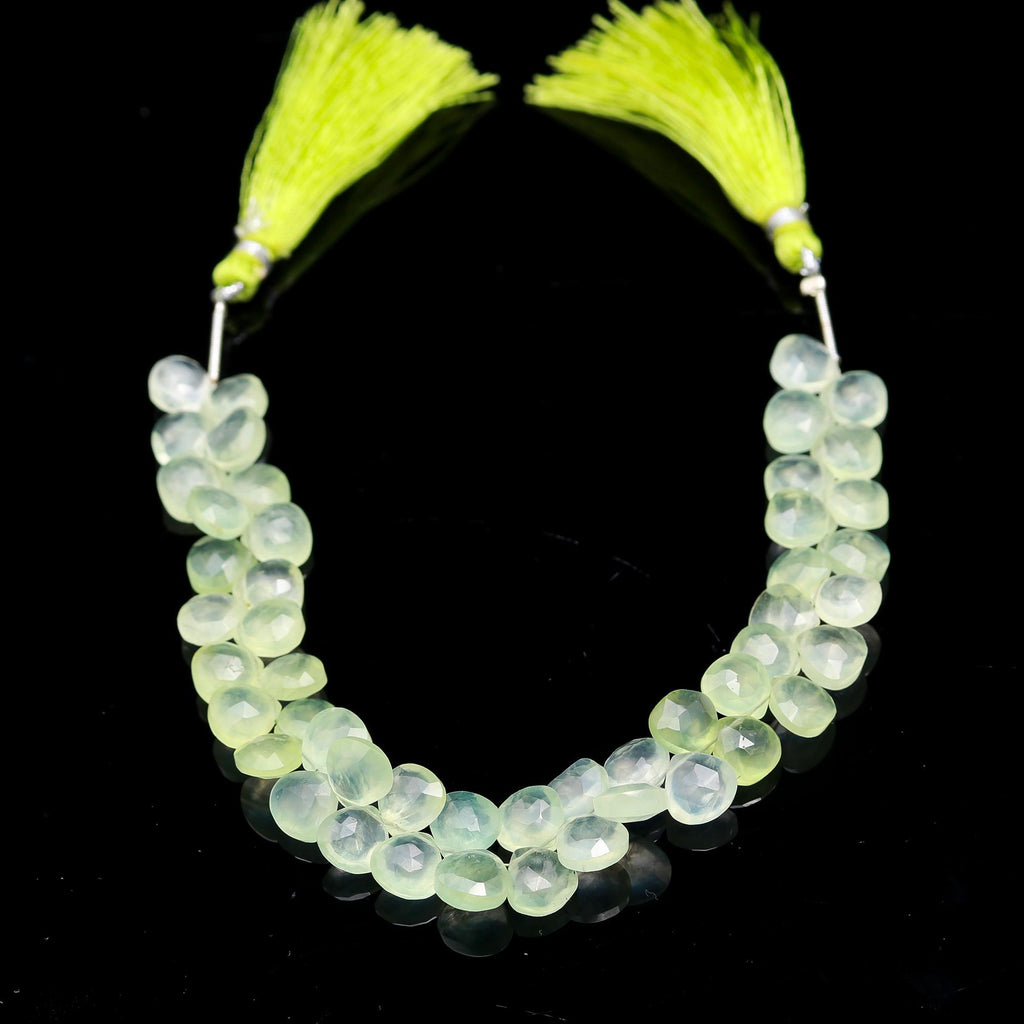 Prehnite Yellow Pear Faceted Natural Beads 8 inches strands