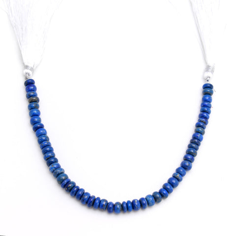 Lapis Lazuli Blue Rondell Smooth Natural Beads 8 inches Strands