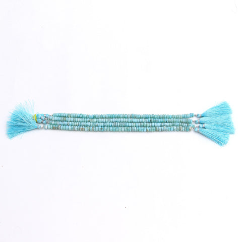 Larimar Green Rondell Faceted Natural Beads 8 Inches Strands