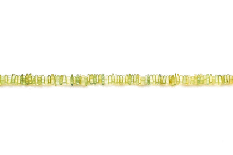 Prehnite Green Square Chips Smooth Natural Beads