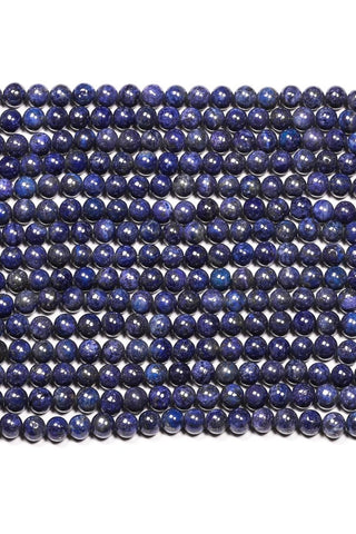 Lapis Lazuli Blue Round Smooth Natural Beads