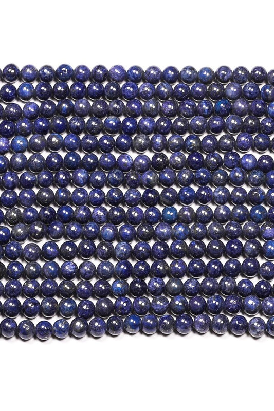 Lapis Lazuli Blue Round Smooth Natural Beads