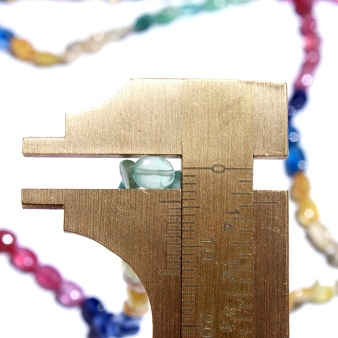 Multi Sapphire Multi Color Oval Smooth Natural Beads 18 Inches Strands