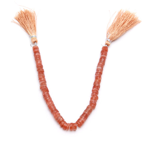 Carnelian Orange Tire Smooth Natural Beads 13.5 Inches Strands